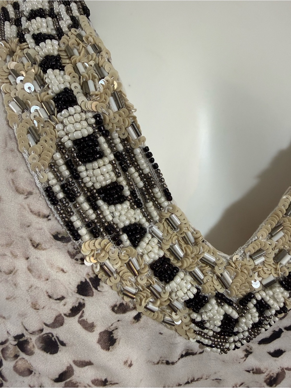 Haute hippie 100% Silk Snake Print Halter Tank Top in Neutral Tones - Picture 4 of 11